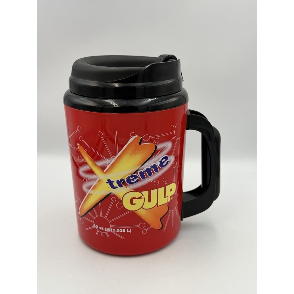 Vintage 7-Eleven Xtreme Gulp ThermoServ Super Insulated 52oz Mug Cup Red